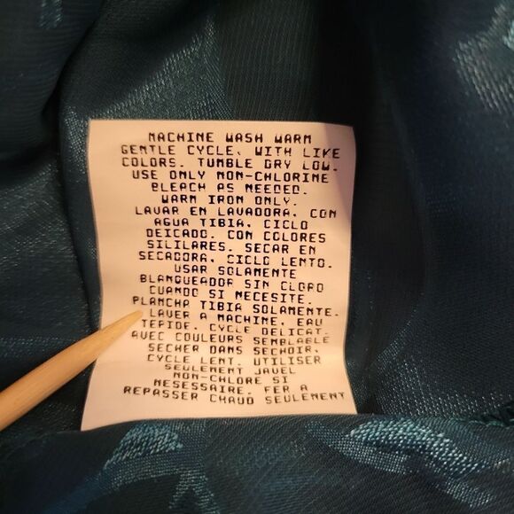 Intimate Moods Vintage Teal Sheer Floral Burnout Design Lace Trim Women's Large - Picture 10 of 12